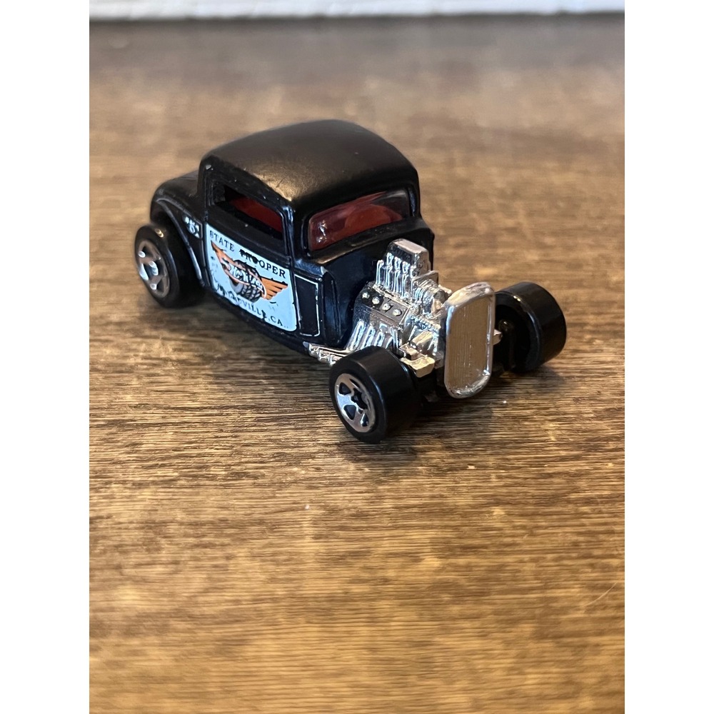 2001 Hot Wheels Black '32 Ford State Trooper Model #216 Hot Rod Loose Die Cast